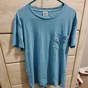 Size Small baby blue Pink tee
